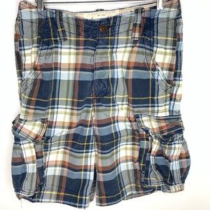 Abercrombie & Fitch Checkered Rugged Cargo Shorts